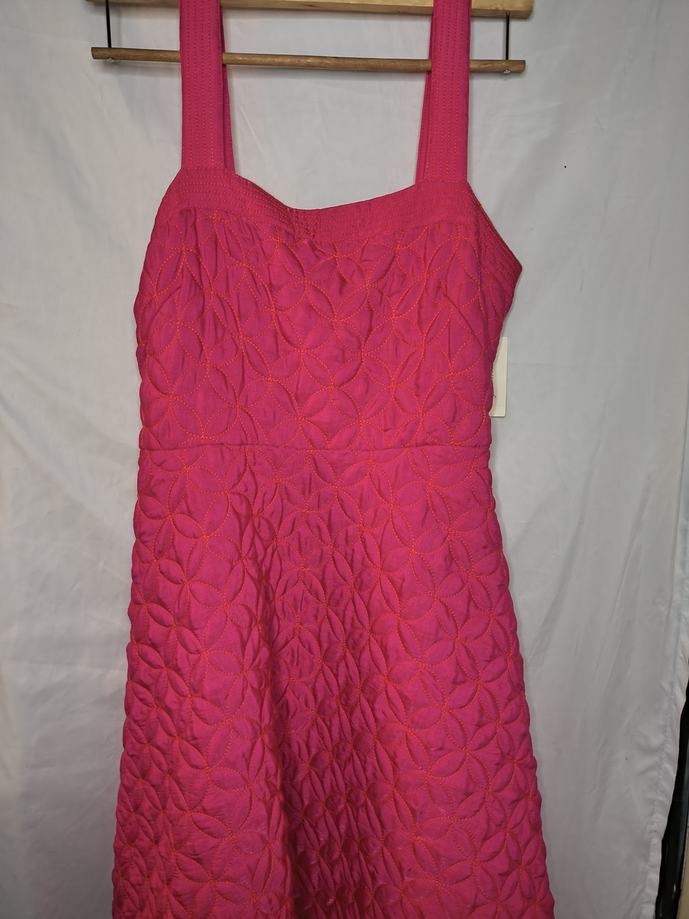 Maeve Hot Pink Quilted A-Line Sundress